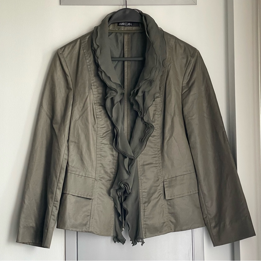 MARC CAIN Olive Green Blazer Jacket